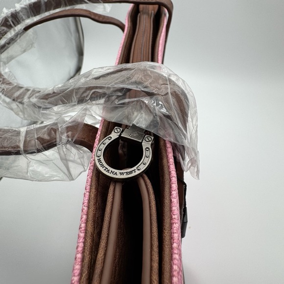 Montana West Bandana Rhinstone "Howdy" Conceal Carry Tote Bag Pink Western NWT - Picture 15 of 16